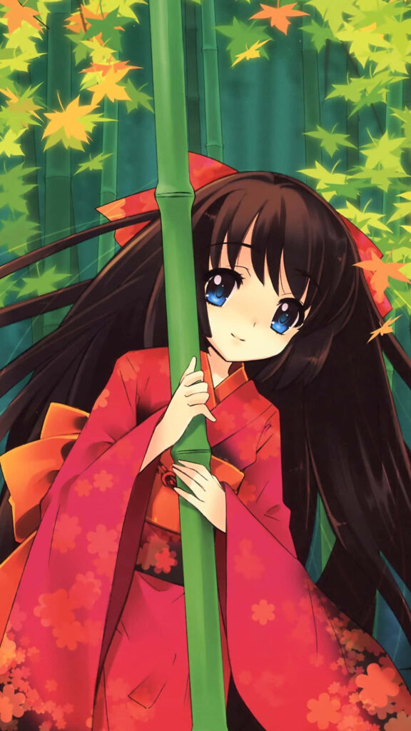 Cuteness Overload: A Delightful Background Featuring an Adorable Kawaii Anime Girl Wallpaper
