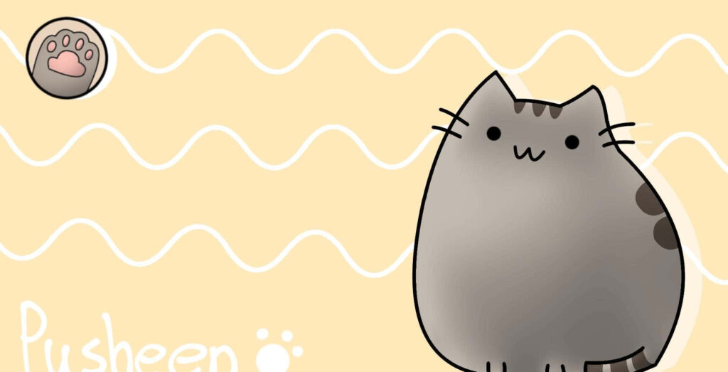Purr-fectly Cute: Pusheen the Cat's Kawaii Style Wallpaper in 1920 X 980 Resolution