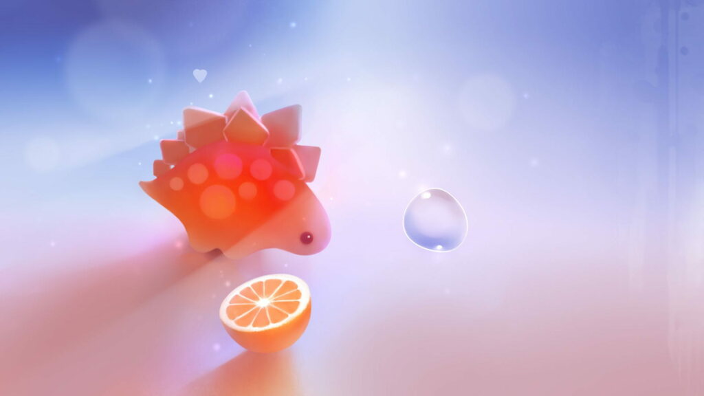 Adorable Red Dinosaur: A Delightful HD Wallpaper for your Background
