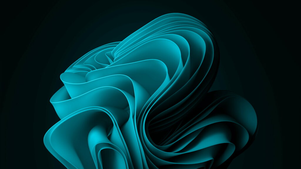 Crisp and Vibrant: Immersive Cyan Windows 11 Experience in Stunning 4K Wallpaper