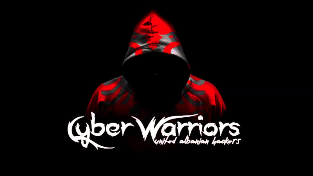 Red Hooded Cyber Warriors: A High-Definition Wallpaper Immersed in Intriguing Darkness