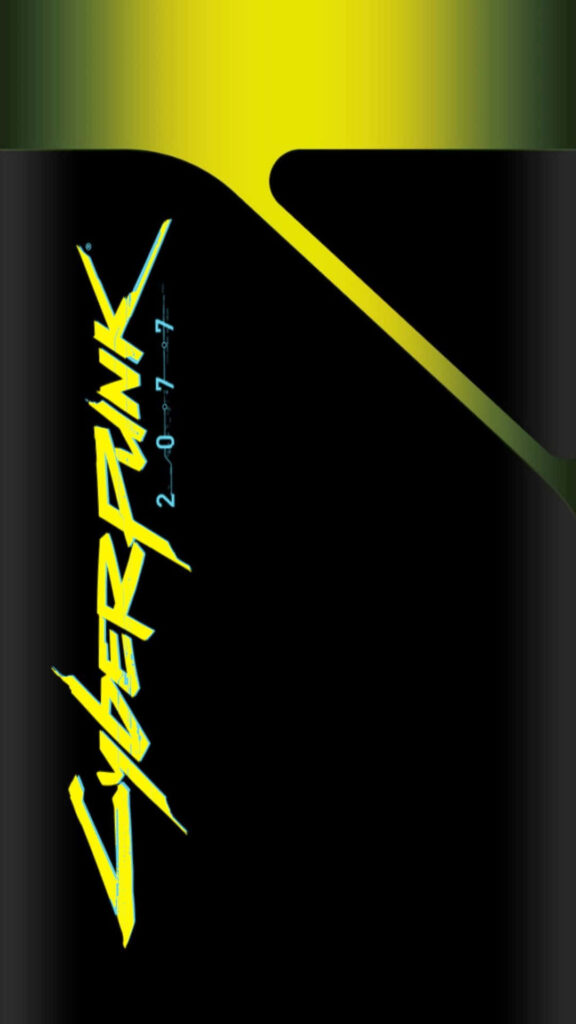 Cyberpunk 2077 Android Wallpaper: Dystopian Aesthetics with Striking Black and Yellow Poster