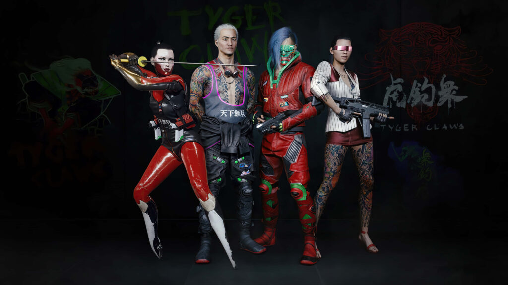 Dive into the Futuristic Dystopia: Immersive 4K Wallpaper unearths the Thrilling World of Cyberpunk 2077, Showcasing Dynamic Characters and Unforgettable Moments for Enthusiastic Fans