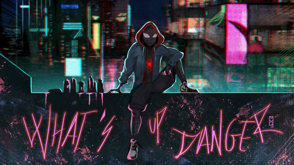 Urban Cyberpunk Wallpaper: Hooded Figure & Neon Lights