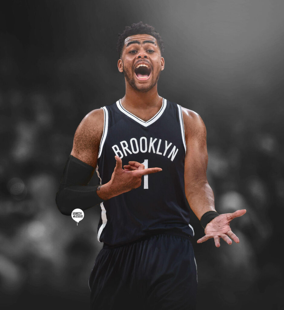 DAngelo Russell Ice in My Veins Brooklyn Nets wallpaper dynamic basketball celebration