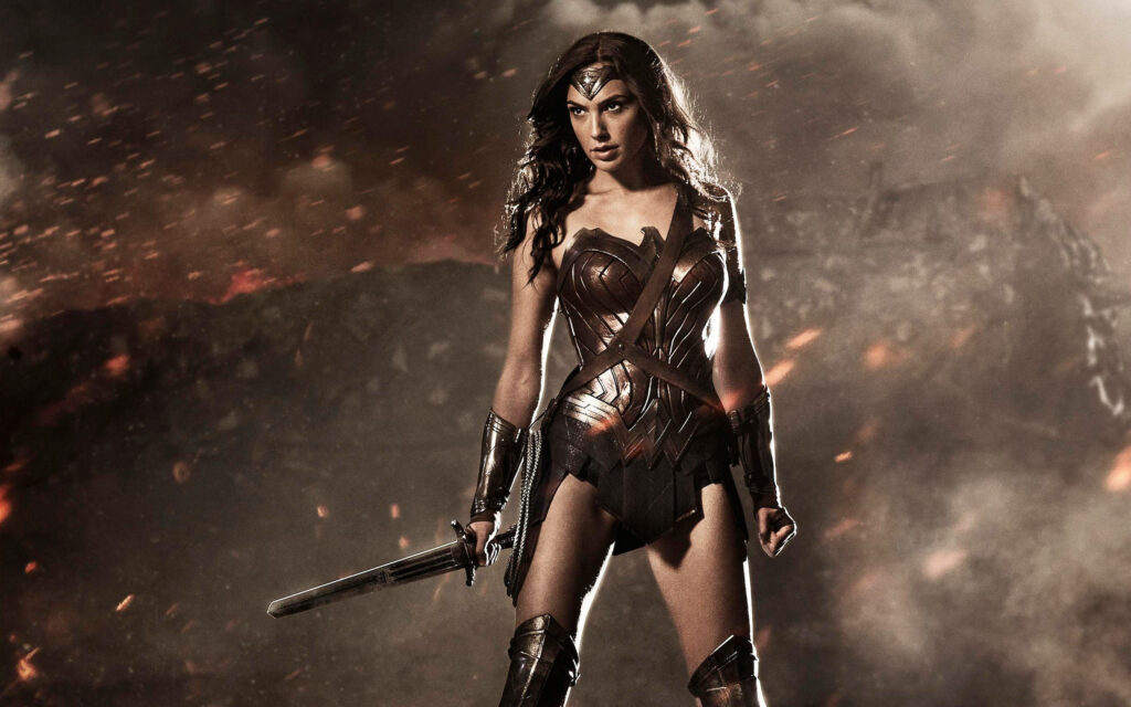 DC Comics' Ultimate Clash: Wonder Woman Takes On Batman and Superman in Epic Battle Wallpaper