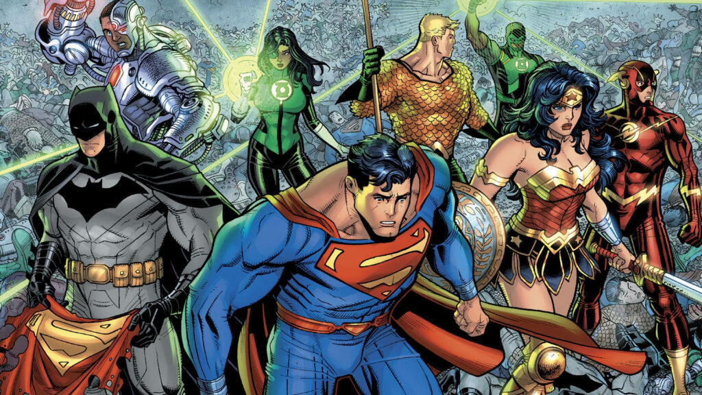 Fallen Heroes: A DC Comic Book Art Wallpaper Featuring Your Favorite Characters