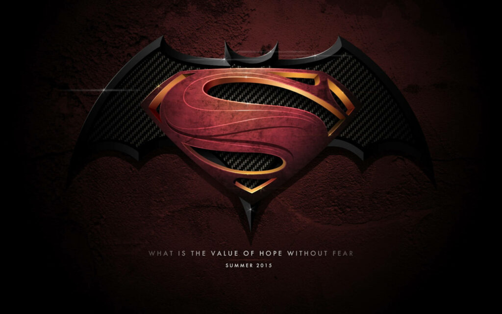 Dynamic Duo Unite: The Epic Batman and Superman Logo Fusion for DC Promo Wallpaper