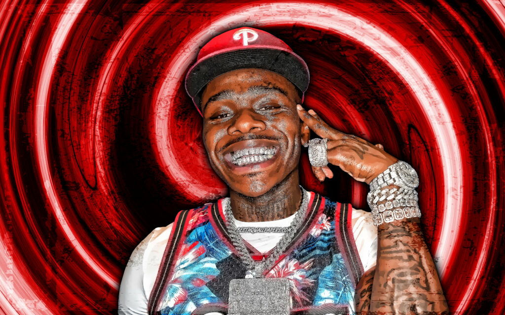 Vortex Vibes: DaBaby's Creative Grunge Symphony Wallpaper