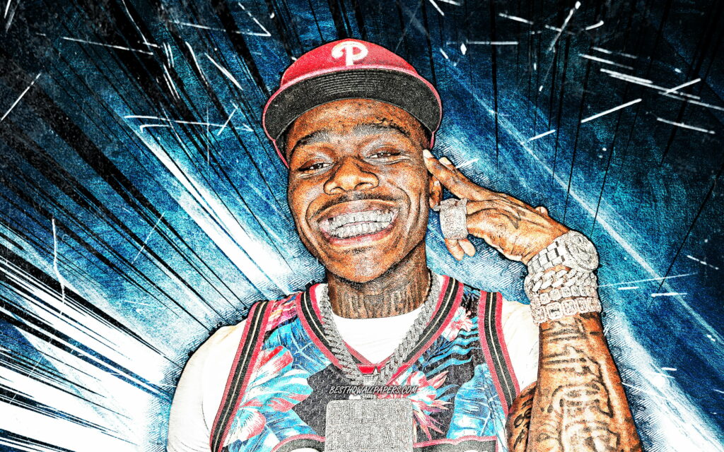 DaBaby's Mesmerizing Grunge-inspired Art: A Captivating Celestial Experience Wallpaper