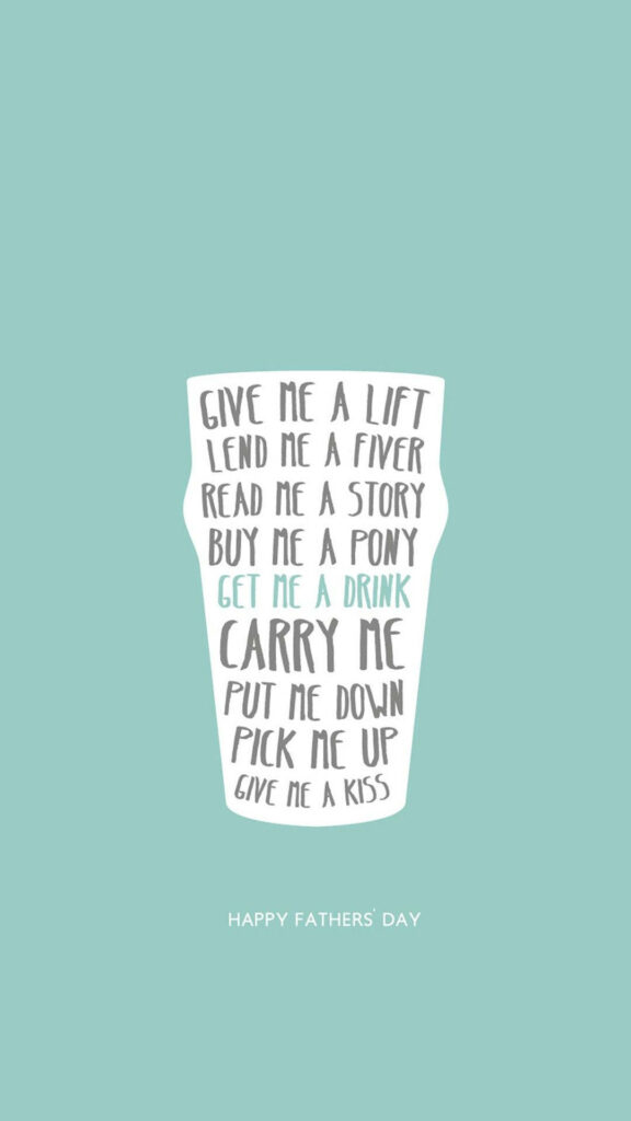 Memorable Words: Father's Day Cup Overflowing with Kids' Sweet Sentiments Wallpaper