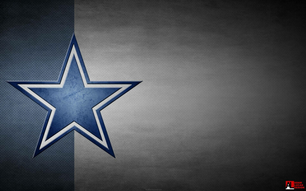 Dallas Cowboys blue star on textured gray and blue background modern minimalistic wallpaper