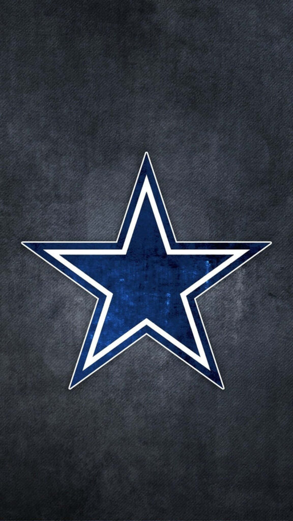 Dallas Cowboys star logo wallpaper in blue white on textured grey background for fans