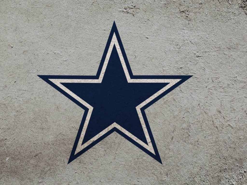 Dallas Cowboys star logo on textured concrete background sleek minimalist sports wallpaper