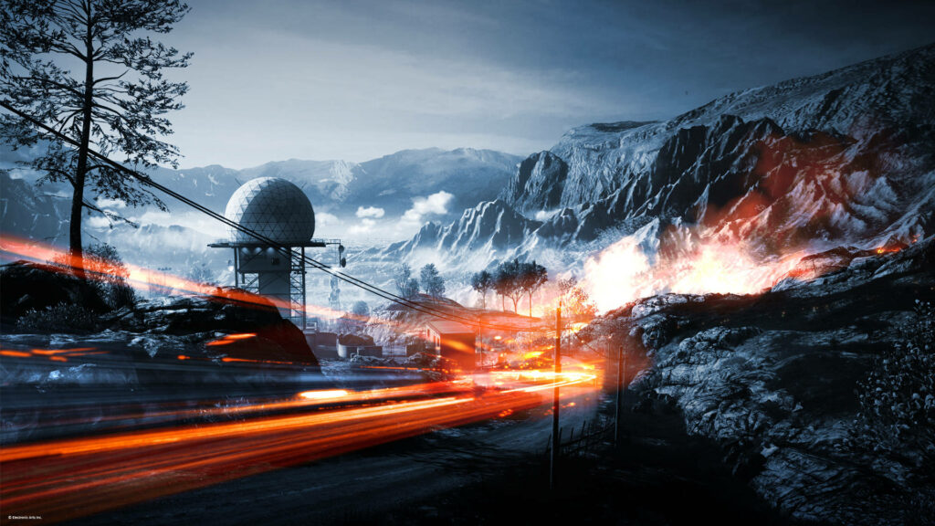 Stunning Damavand Peak Wallpaper from Battlefield 3 - Explosive Action