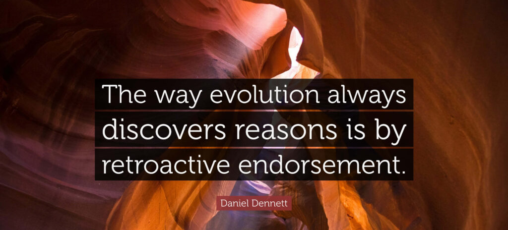 Daniel Dennett Quote on Evolution | Abstract Rock Background Wallpaper