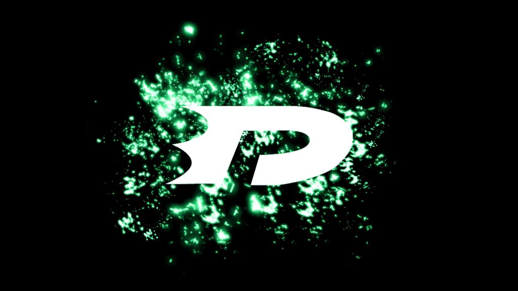 Danny Phantom logo wallpaper glowing green energy burst on black background supernatural style