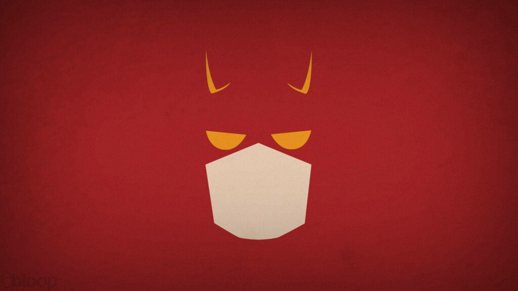 Minimalist Daredevil Wallpaper: Bold Red with Abstract Elements