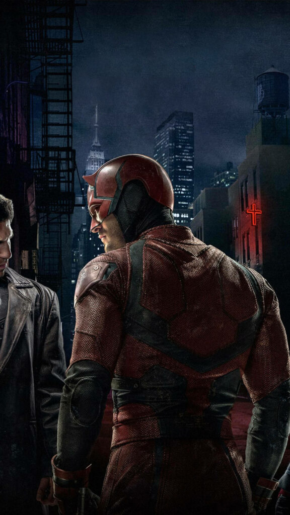 Daredevil & Punisher Urban Wallpaper: Intense Grit & Dynamic Action