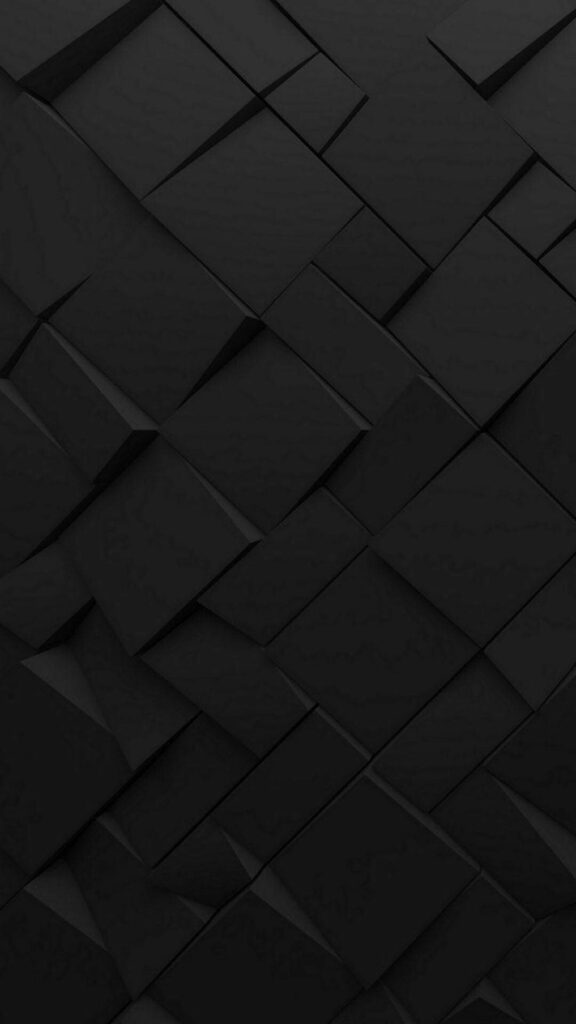 Stylish Black 3D Interlocking Cube Wallpaper for Android Background