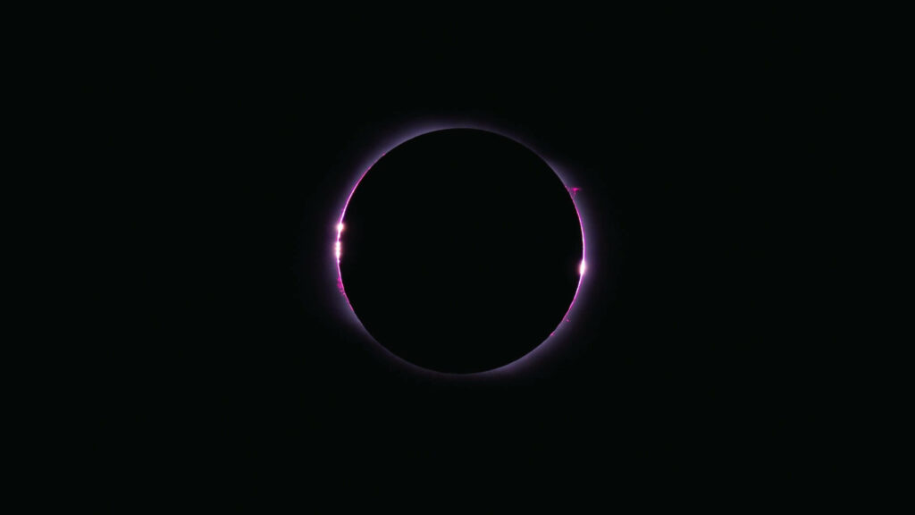 Dark Abstract Solar Eclipse Wallpaper with Subtle Purple Glow
