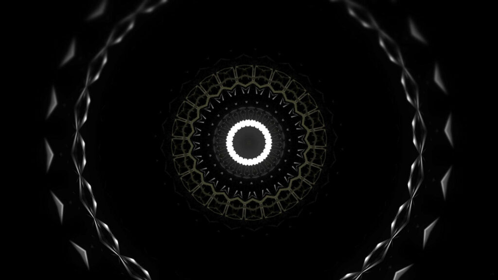Intricate Black Mirror-Inspired Dark Abstract Wallpaper Background