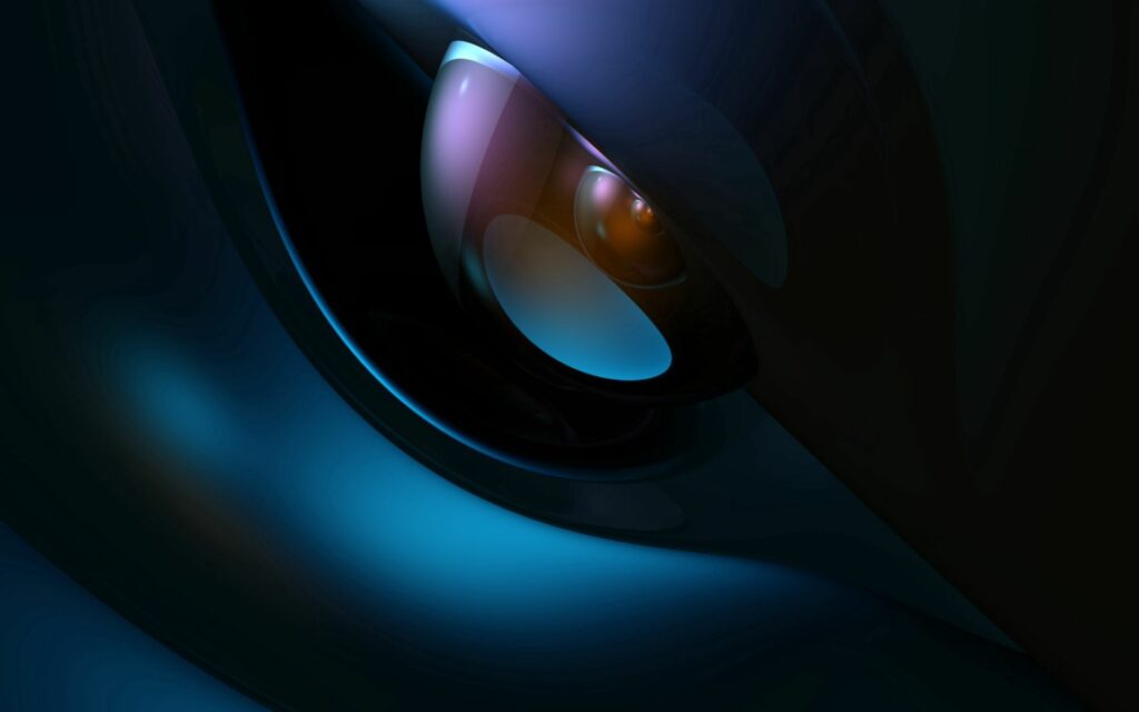 Dark Abstract Wallpaper with Mysterious Spherical Reflections