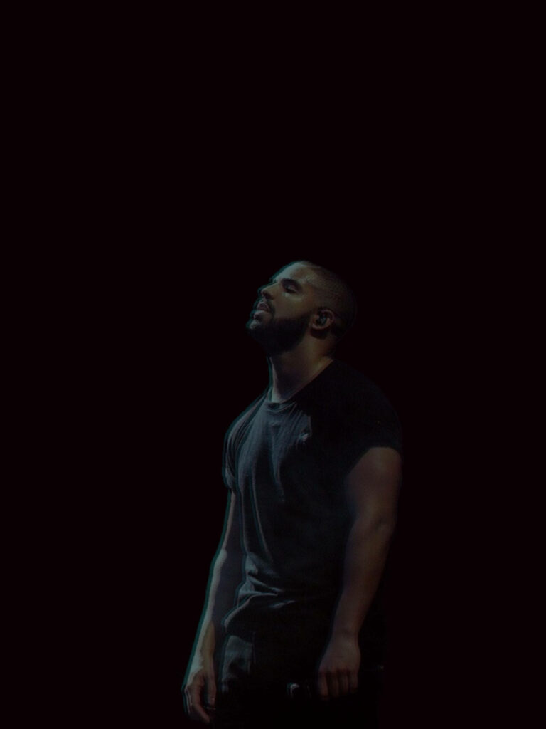 Dark Drake Aesthetic Poster Wallpaper: Contemplative Minimal Background