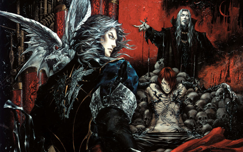 Dark Castlevania Wallpaper: Gothic Art with Iconic Characters
