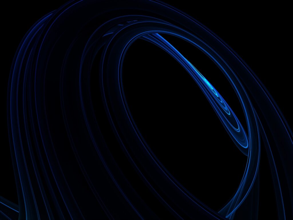 Elegant Abstract Dark Blue Wallpaper with Fluid Wave Patterns