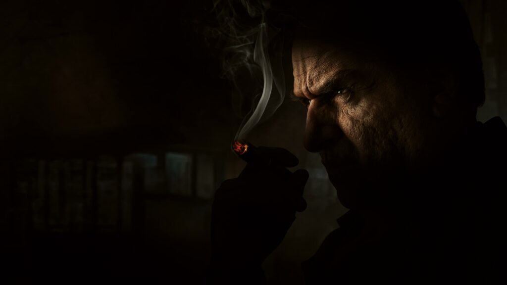 Colin Farrell as The Penguin: Dark, Gritty Wallpaper with Dramatic Lighting