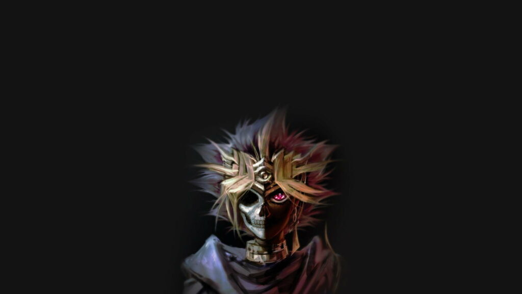 Shadowy Deception: A HD Wallpaper Depicting a Black-Masked Disguise in Yu-Gi-Oh! Illustration