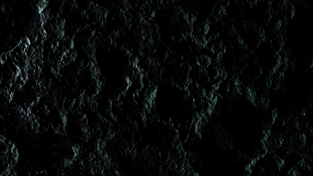 Dark Eerie Textured Wallpaper: Rugged Rock Surface with Green Hues