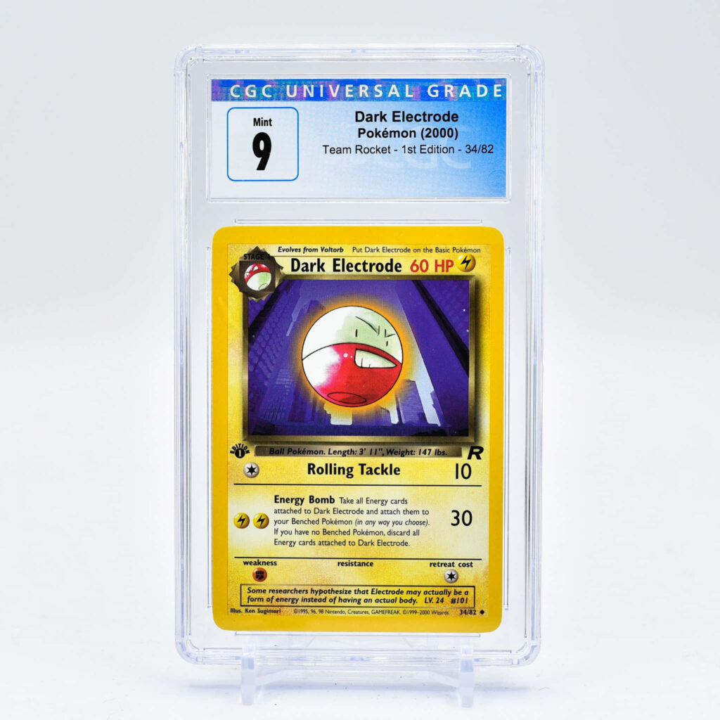 Graded Dark Electrode 2000 Team Rocket 1st Edition Pokémon card wallpaper vintage collectible