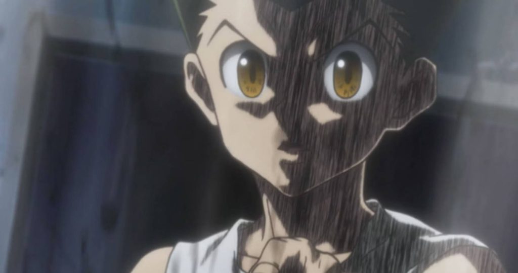 Dark Gon Hunter x Hunter intense close-up anime wallpaper high contrast dramatic shading