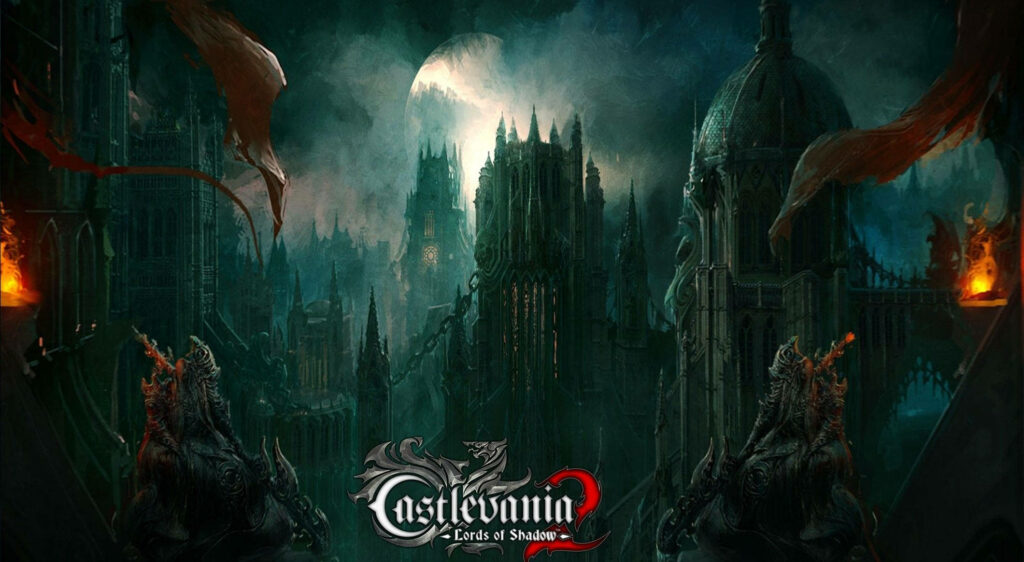 Haunting Gothic Castle Wallpaper - Moonlit Atmosphere Inspired by Castlevania