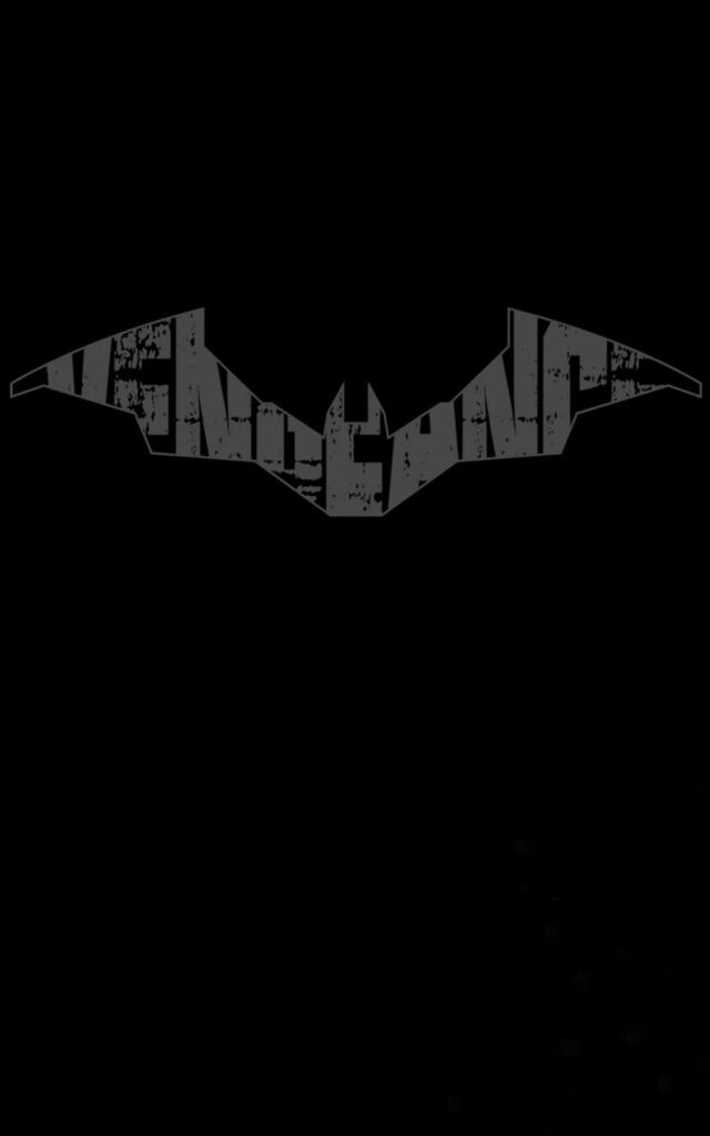 Gotham's Protector: The Batman Logo in a Stylish Black Background for Phone Screens. Wallpaper