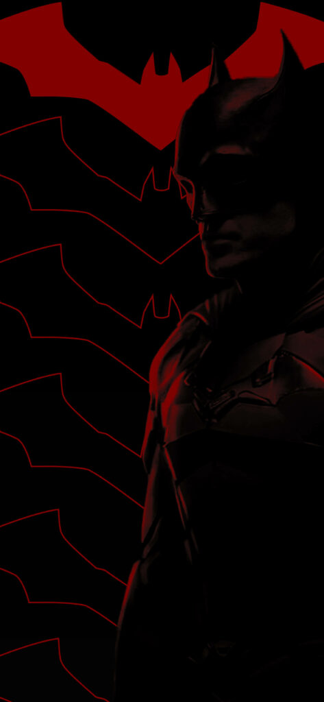 Blood-Red Symbol of Vigilance: iPhone Wallpaper for Devout Batman Supporters