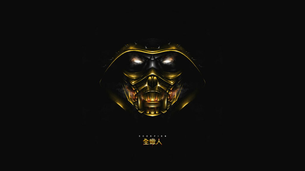 Shadow Combat: Embracing Darkness in the Mortal Kombat Realm - Minimalistic Scorpion 4K Wallpaper