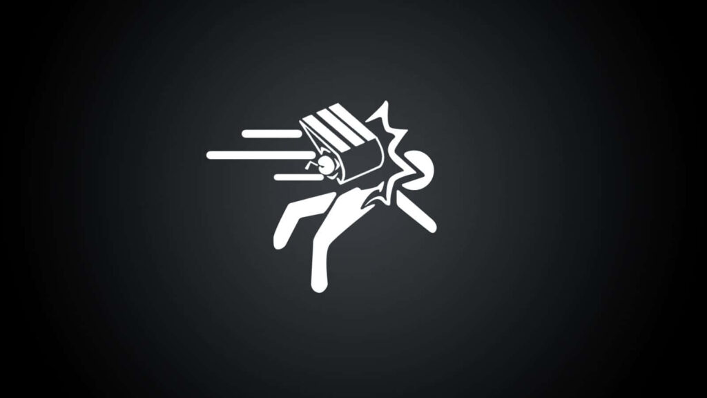 Minimalist Dark Wallpaper: Aperture Science Logo & Security Camera