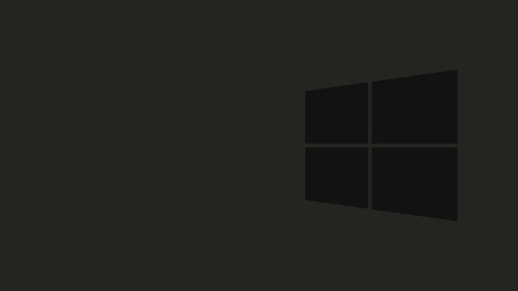 Minimalist Dark Wallpaper with Large Windows Logo Design