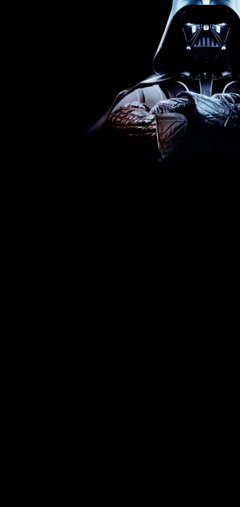 Dark Minimalist Darth Vader Wallpaper - Iconic Star Wars Design