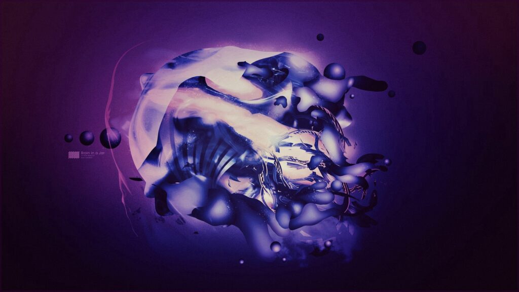 Abstract Dark Wallpaper: Ethereal 2560x1440 Ball-Shaped Design