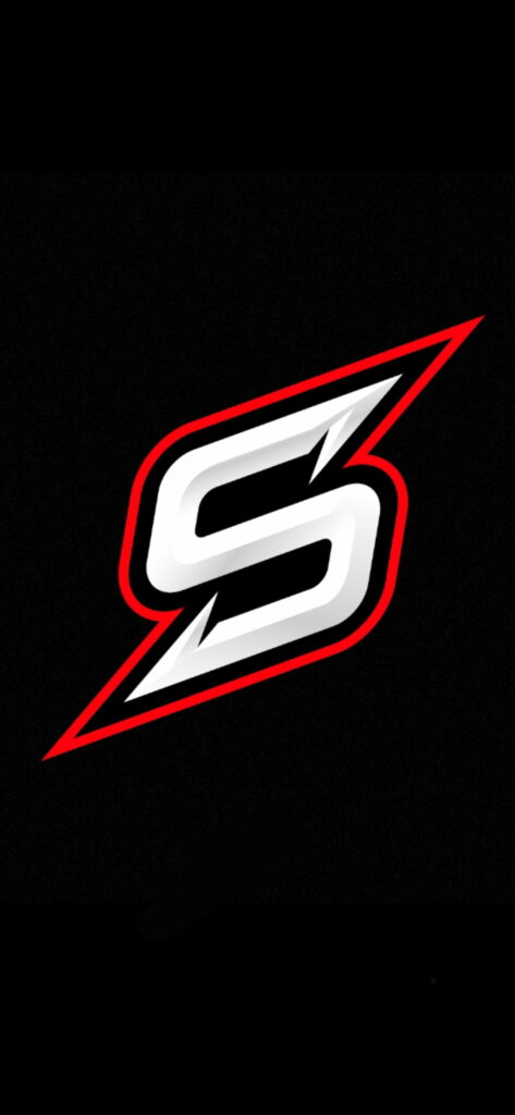 Glowing Shadows: A Neon S Gaming Emblem Illuminates the Dark Gaming Realm Wallpaper