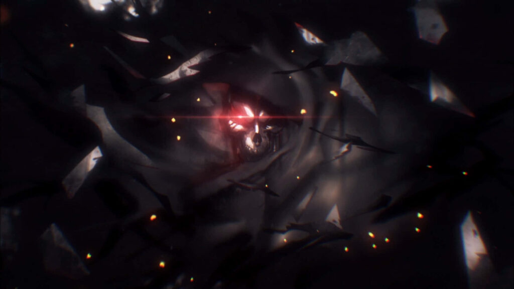 Dark Overlord Rising Wallpaper: Menacing Figure in Swirling Darkness