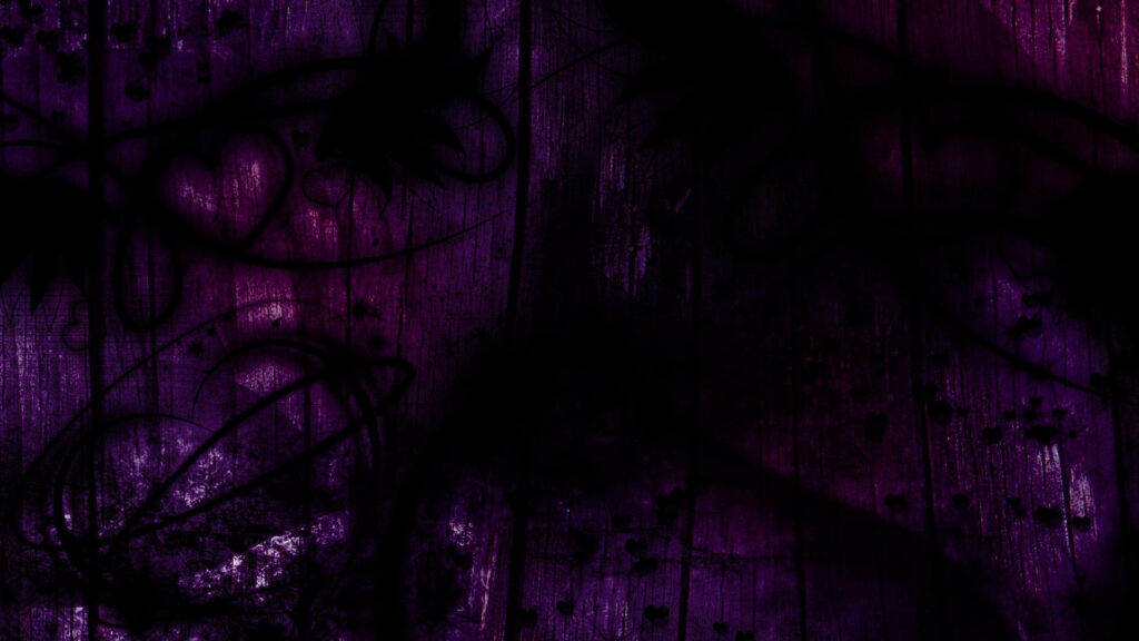 Dark Purple and Black Grunge Wallpaper with Floral Patterns
