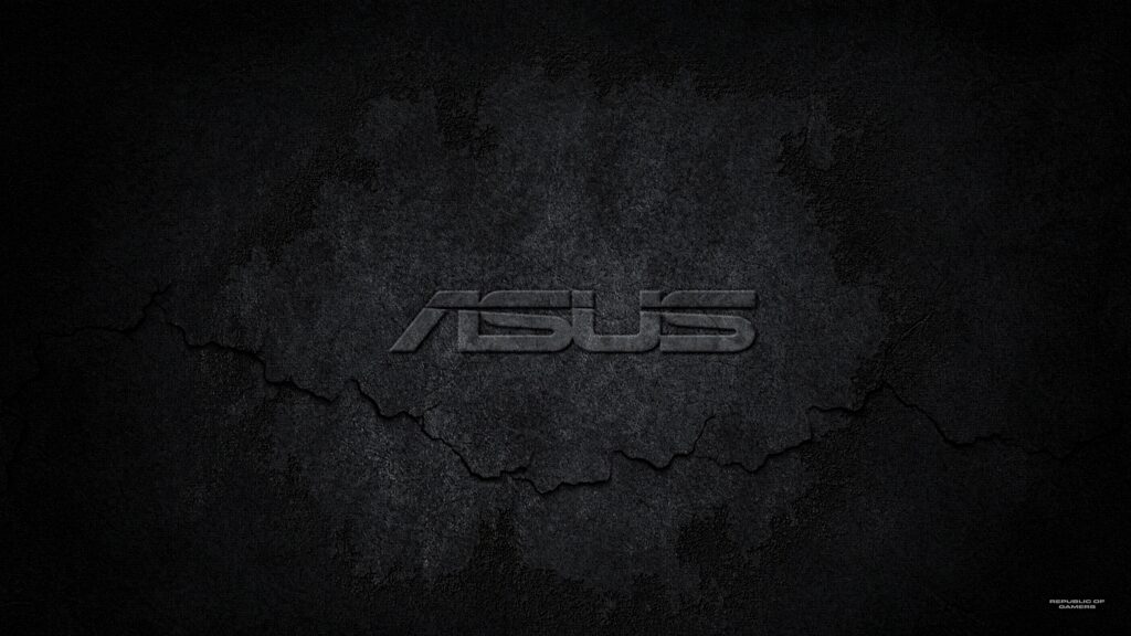Dark rugged textured ASUS logo wallpaper background bold modern tech design for enthusiasts