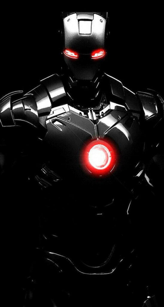 The Enchanting Enigma of Dark Silver: Light the Arc Reactor with Iron Man's Alluring iPhone Wallpaper
