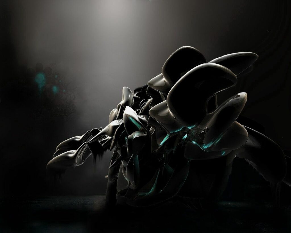 Dark Sleek Abstract Wallpaper 1280x1024 - Depth & Mystery Background