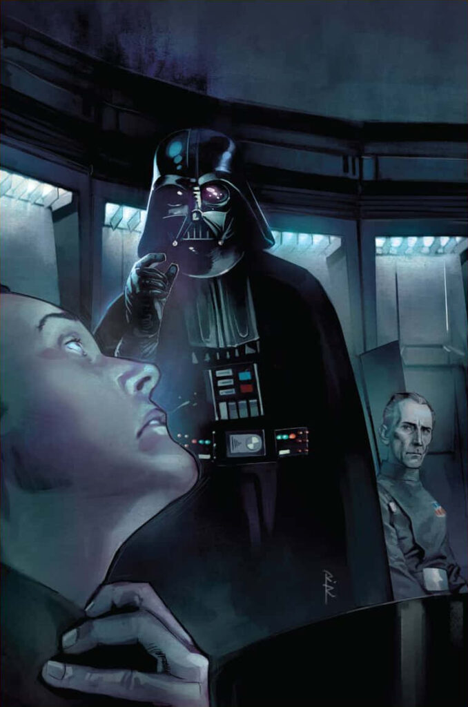 Choking Shadows: A Haunting Encounter with Darth Vader in the Background Wallpaper